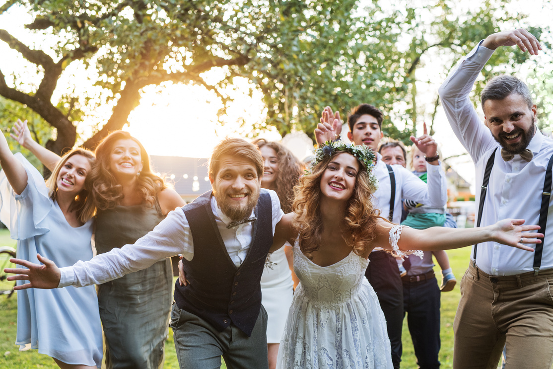 Wedding photo with friends