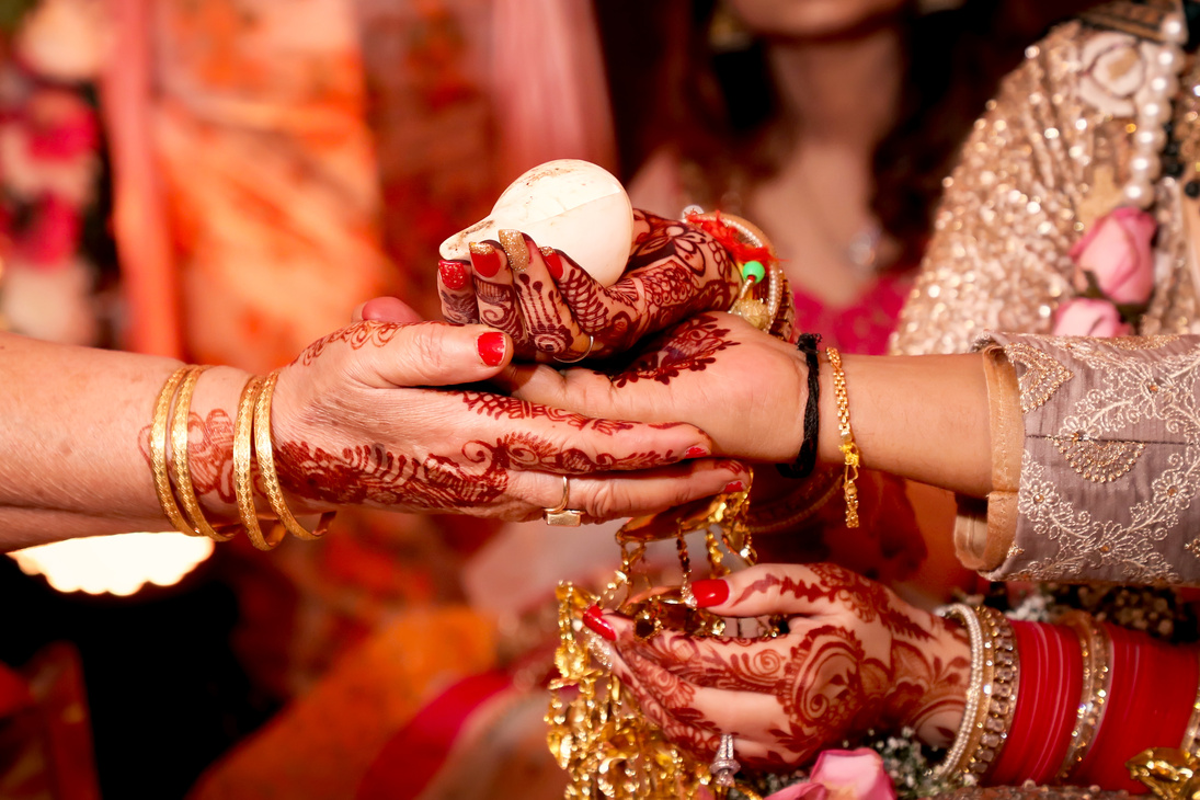 A Couple Having a Traditional Wedding Ceremony